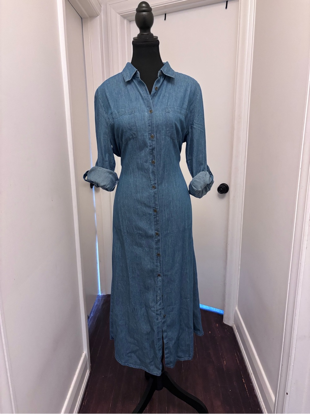 PARAGON Blue Denim Maxi Shirt Dress